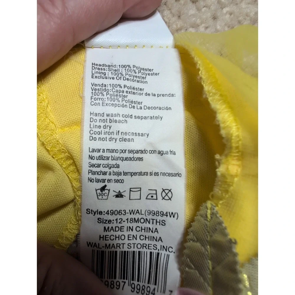 Disney Store Belle Costume Dress 12–18M Yellow Baby Beauty and the Beast